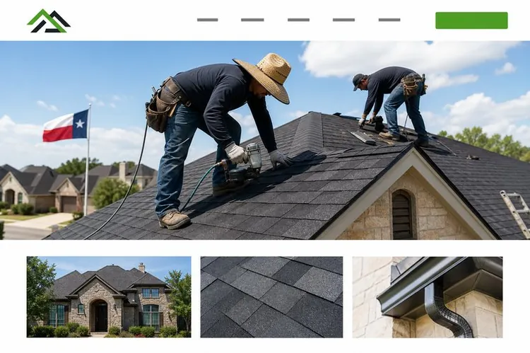 Example roofing contractor website built by Arlington Web Dev